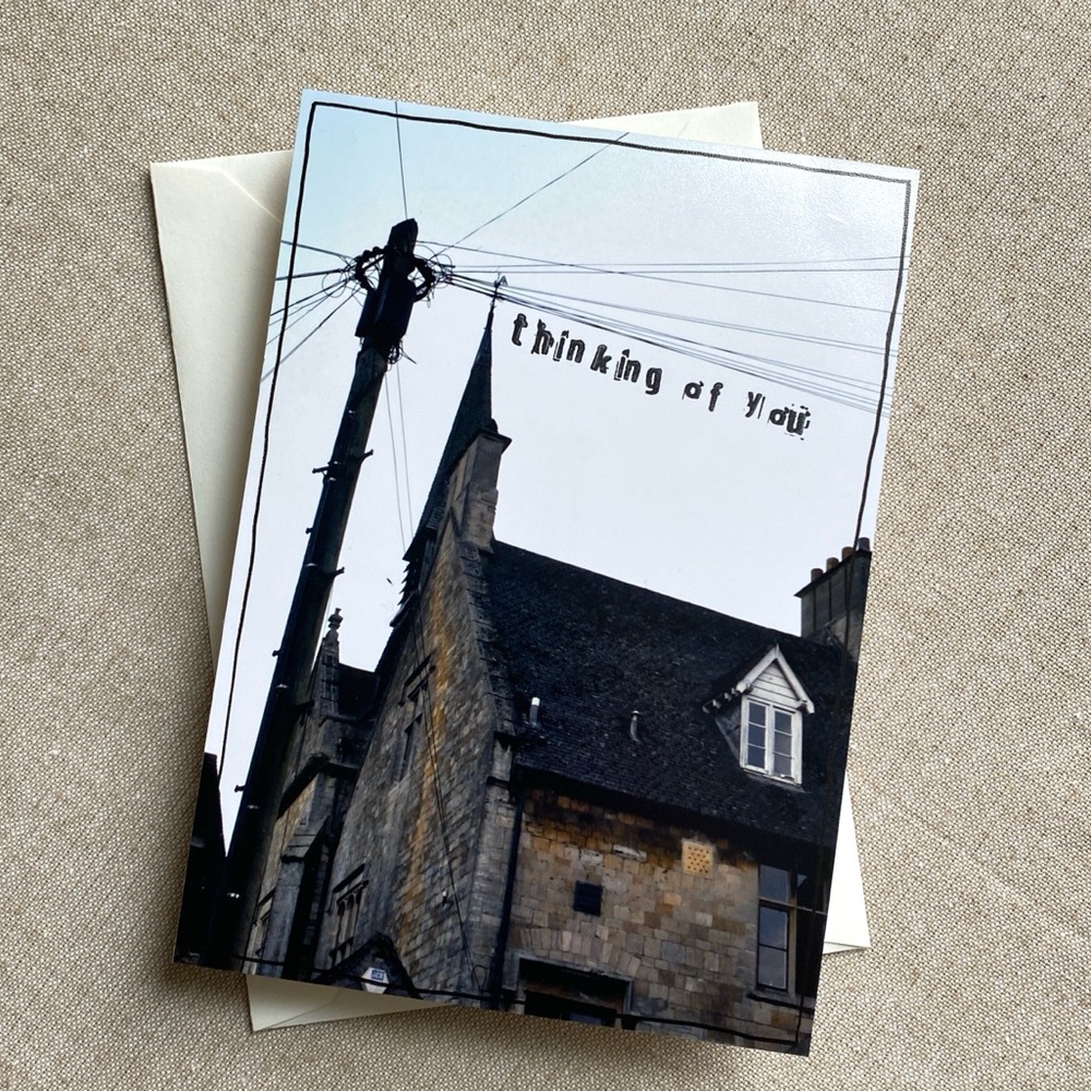 4/$20 - Handmade Stone Church Greeting Card